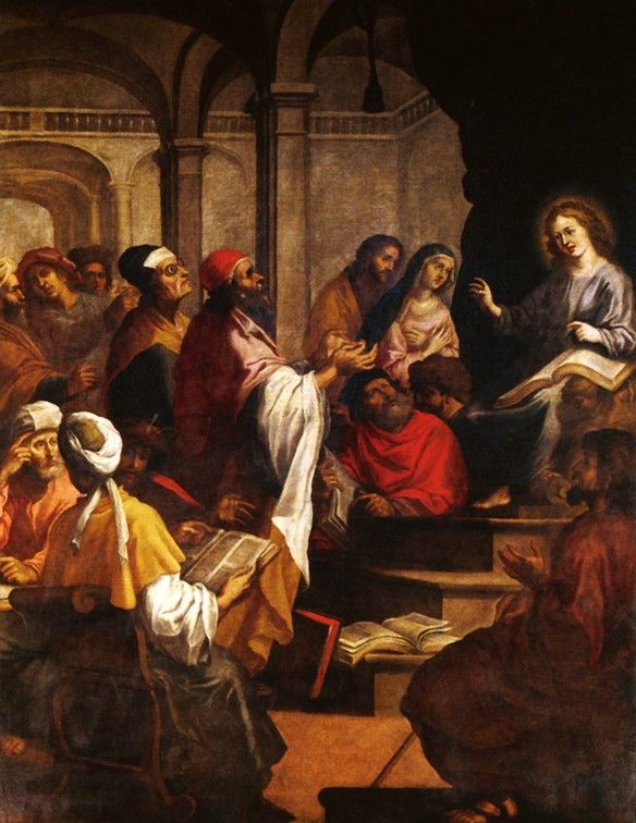 Jesús perdido y hallado por María y José en el templo